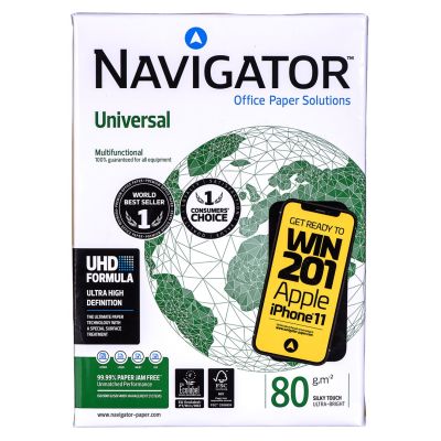 2. Kopierpapier Universal Premium Navigator 8247A80 (A4; 80 g/m²; 500 Blatt; weißes Papier)