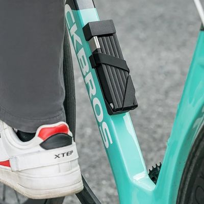 11. Rockbros 32140003001 Faltbares Fahrradschloss mit Schlüssel und Griff, 88 cm – Schwarz