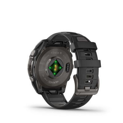 6. Garmin fenix 8 3,56 cm (1.4") AMOLED 47 mm Digital 454 x 454 px Touchscreen Schwarz WLAN GPS