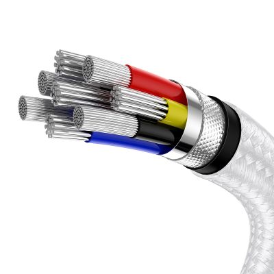 5. Baseus Cafule Series Metal Data USB-C / USB-C PD QC SCP 100W 5A 1 m Kabel - Weiß