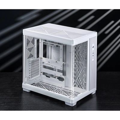 26. Jonsbo TK-4 Gehäuse, Midi-Tower, ATX, gehärtetes Glas – Weiß