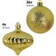 4. Dekorative Kugeln aus Kunststoff, Safe, 40 Stück, Durchmesser 6 cm, Goldglimmer