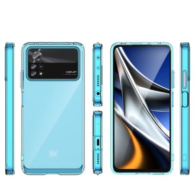 7. Weltraumhülle für Xiaomi Poco X4 Pro 5G Hülle mit flexiblem Rahmen blau