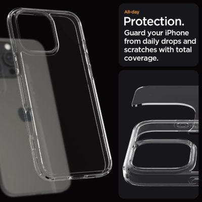14. Spigen Ultra Hybrid-Hülle für iPhone 16 Pro – transparent