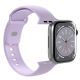 4. Puro Icon Silikonarmband für Apple Watch 42 / 44 / 45 / 49 mm - Lavendel (2 Stk.)