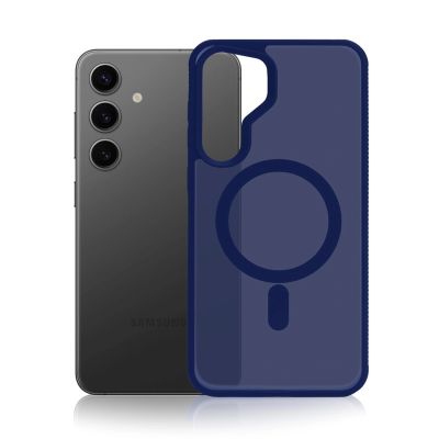 4. 3mk Smoke MagCase für Samsung Galaxy S25 - Blau-Transparent