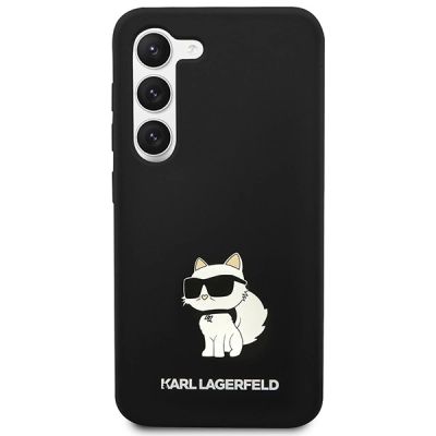 3. Karl Lagerfeld Choupette-Silikonhülle für Samsung Galaxy S24+ – Schwarz