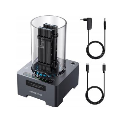 2. GRAUGEAR DM.2 Klone Station M.2 NVMe SSD mit Lüfter 20Gbit