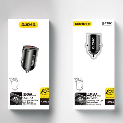 5. Dudao R3MAX 48W QC PD Mini-Autoladegerät - Schwarz