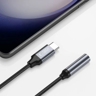 2. Tech-Protect UltraBoost USB-C / 3,5-mm-Miniklinken-Adapter – Schwarz