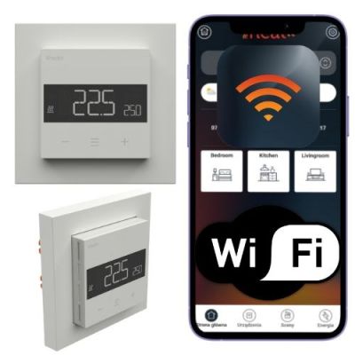 2. Heatit WiFi6 Weiß RAL 9003 WLAN-Thermostat 3600W 16A