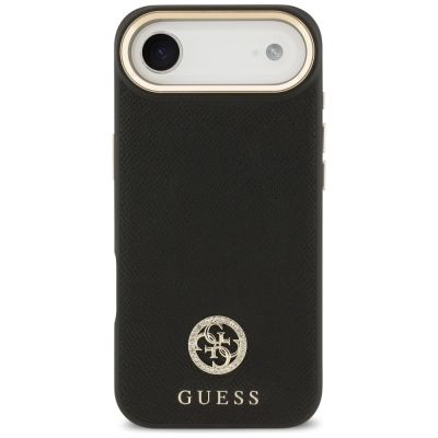 3. Guess Grained Strass Logo MagSafe Hülle für iPhone Air - Schwarz