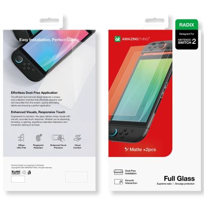 4. AmazingThing Radix Matte Glass für Nintendo Switch 2 (2 Stk.)