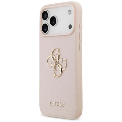2. Guess Grained Big 4G & Classic Logo Hülle für iPhone 17 Pro Max - Pink