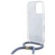 6. Guess Crossbody Cord 4G Print Hülle für iPhone 16 Pro Max – Blau