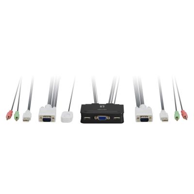 LevelOne KVM-0223 KVM-Switch Schwarz
