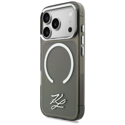 2. Karl Lagerfeld IML KL Script Logo MagSafe Hülle für iPhone 17 Pro Max - Schwarz