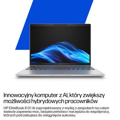 3. HP EliteBook 8 G1i Ultra 5 225U 16" WUXGA 400 Nits LBL AG 16 GB DDR5 5600 SSD512 Intel Arc Cam 5M+IR+ISP 62 Wh W11Pro Aluminium Gletschersilber 3 Jahre Vor-Ort-Service