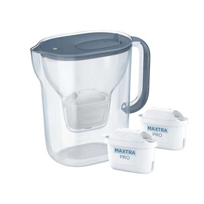 2. Brita Style Essential Filterkanne + 2 MaxtraPro PP-Kartuschen (2,4 l; dunkelblau)