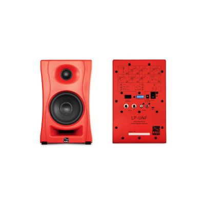 23. KALI AUDIOLP-UNF-R – Paar Bluetooth-Monitorlautsprecher. Multimedia-Lautsprecher, rot.