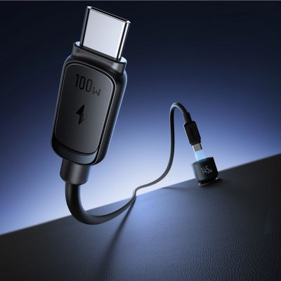 8. Joyroom JR-CCN07 145W Autoladegerät 2xUSB-C USB-A + 100W USB-C Kabel - Dunkelgrau