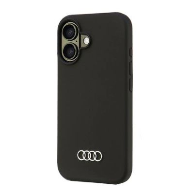 3. Audi Silikonhülle iPhone 16 6,1" schwarz/schwarz Hardcase AU-LSRIP16-Q3/D1-BK