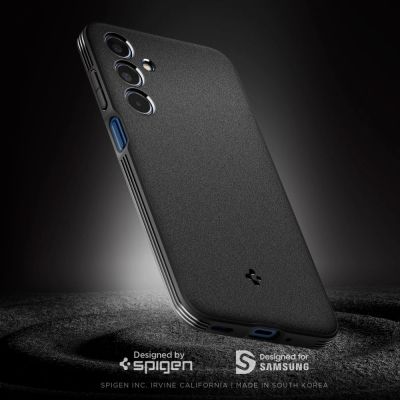 7. Spigen Essential SandBlast Hülle für Samsung Galaxy M35 5G - Schwarz