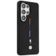 4. BMW M Silikonhülle mit dreifarbiger Linie und MagSafe-Funktion für Samsung Galaxy S26 Ultra – Schwarz