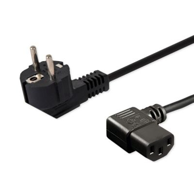 Kabel SAVIO CL-116 (C13 / IEC C13 / IEC 320 C13 M – Schuko M; 1,8 m; Farbe Schwarz)