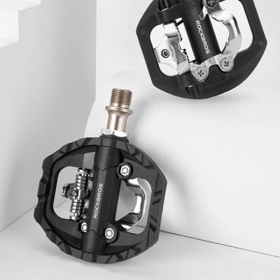7. Rockbros M108 Nylon Half-Lock Doppelseitige Fahrradpedale - Schwarz