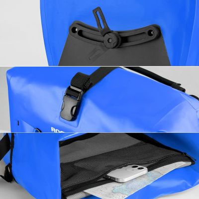 4. Rockbros 30140022004 Wasserdichte Fahrradtasche 25-32L - Blau