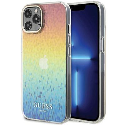 Guess IML Faceted Mirror Disco Iridescent Hülle für iPhone 12/12 Pro – mehrfarbig