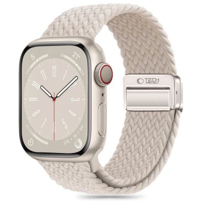 Tech-Protect Nylonmag-Armband für Apple Watch 4 / 5 / 6 / 7 / 8 / 9 / SE (38 / 40 / 41 mm) – Beige