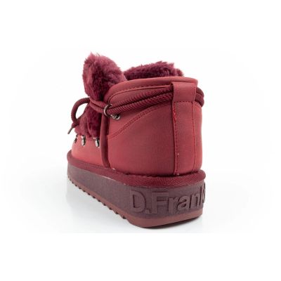 5. D.Franklin Damen Winter Schneestiefel, modisches Fellfutter, Burgund