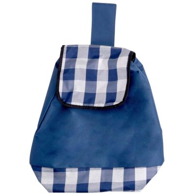 11. Einkaufswagen mit Gestell, 31 l, blau-weiß