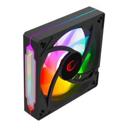 5. RAMPAGE Gehäuselüfter 120 mm, 1800 RPM, Infinite Loop ARGB, Schwarz, PWM