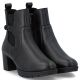 4. Damen-Ankle-Boots aus Leder mit Absatz, gefüttert, schwarz, Rieker 77651-00