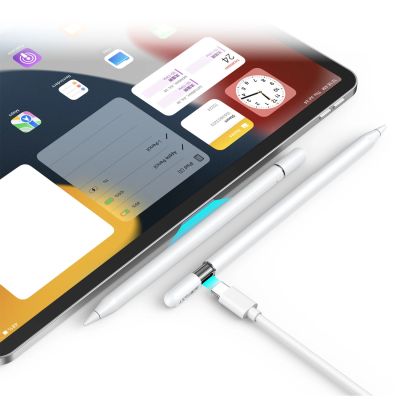 6. Acefast V3 kapazitiver Stift für iPad mit kabelloser Ladefunktion und 2 austauschbaren Spitzen – Weiß
