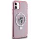4. Karl Lagerfeld Ring Stand Karl&Choupette MagSafe Hülle für iPhone 11 / Xr – Rosa