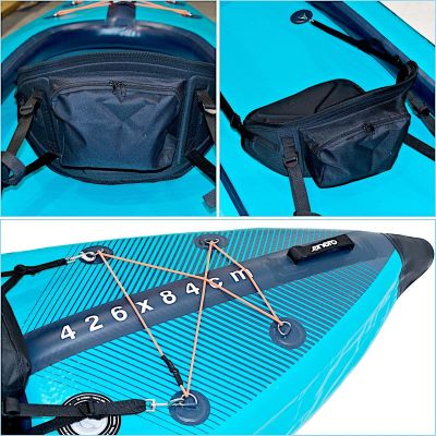 7. 2-Personen-Kajak 465x74x42cm Laminiertes PVC Blau Enero