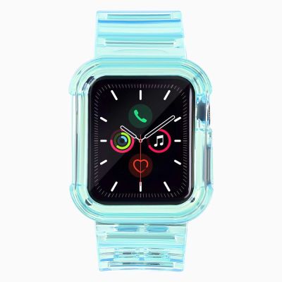 Silikonband Armband Armband Gehäuseband Lichtset Für Apple Watch 40mm - Blau