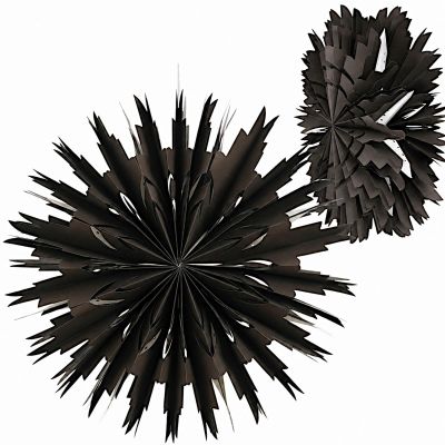 SCHNEEFLOCKE HÄNGENDE PAPIERDEKORATION Ø 50 CM MICA – SCHWARZ