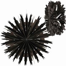 SCHNEEFLOCKE HÄNGENDE PAPIERDEKORATION Ø 50 CM MICA – SCHWARZ