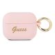 Guess, GUAPSSSI AirPods Pro Cover rosa/rosa Silikon Vintage Script