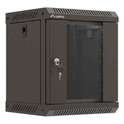 Lanberg WF11-3306-10B 6U Rack-Wandschrank Schwarz