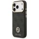 2. Guess 4G Strass Logo & Big Strap Metal Buttons MagSafe Case für iPhone 17 Pro - Schwarz