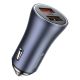 3. Baseus Golden Contactor Pro Quick Charger Auto Ladegerät 2x USB 40 W Quick Charge SCP FCP AFC + USB - USB Typ C Kabel grau (TZCCJD-A0G)