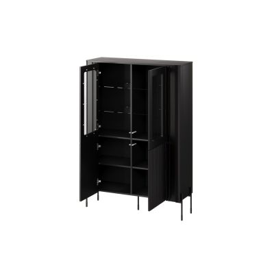 2. VERA Vitrine 110x40x160 schwarz matt