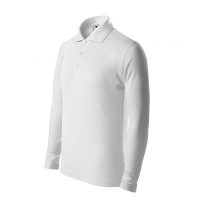 Kinder-Pique-Poloshirt LS (Weiß)