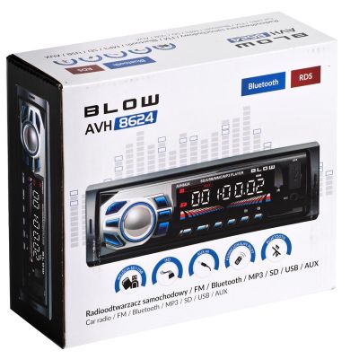 9. BLOW AVH-8624 AVH-8624 Radioplayer (Bluetooth, USB + AUX + SD-Karten)